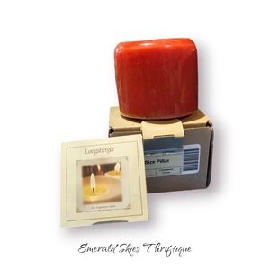 Longaberger cinnamon clove pint size‎ pillar candle